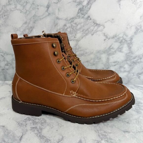Bruno Marc Men\'s  Ankle Boots Faux Fur Lining Motorcycle  Size 13 NEW # K805 main image 10